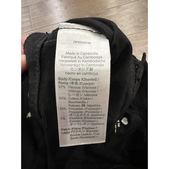 Madewell Black Womens Distressed Roadtripper Denim Skinny Jeans Size 28 - Picture 9 of 12